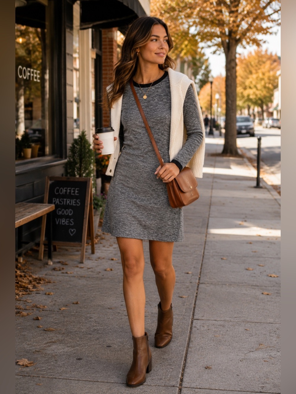 Madewell Heather Gray Ribbed Knit Mini Dress 100% Cotton Long Sleeve S